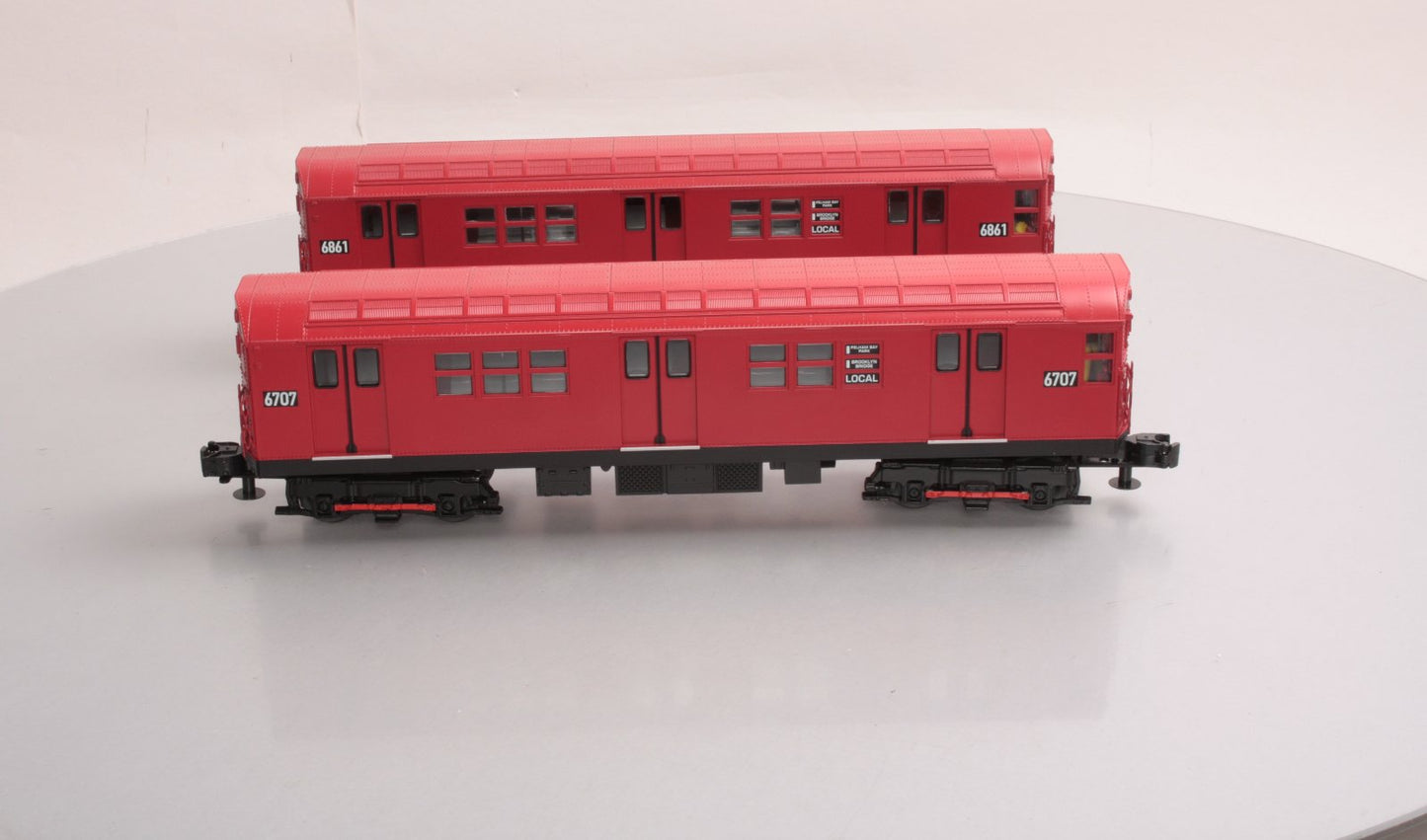 MTH 30-2392-3 O MTA - Redbird R-17 Subway Add-On Non Powered Set (Set of 2) LN/Box