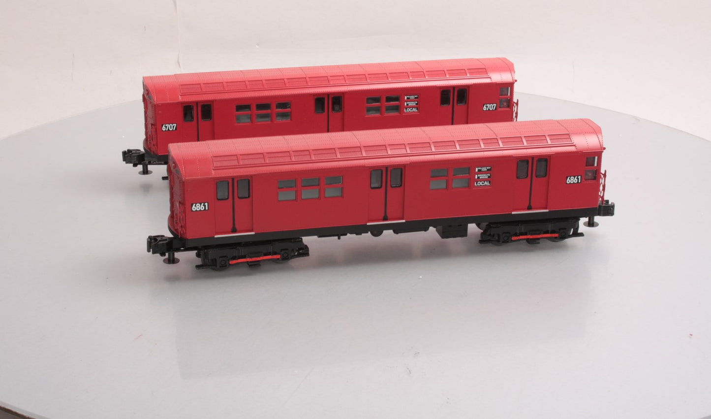 MTH 30-2392-3 O MTA - Redbird R-17 Subway Add-On Non Powered Set (Set of 2) LN/Box