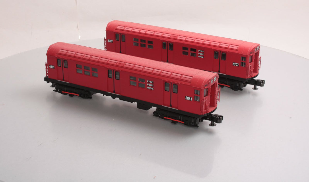 MTH 30-2392-3 O MTA - Redbird R-17 Subway Add-On Non Powered Set (Set of 2) LN/Box