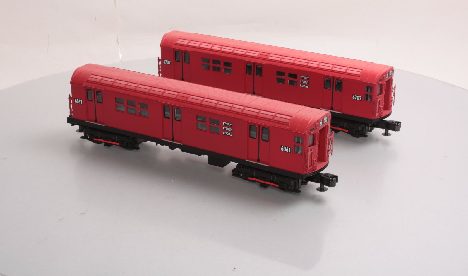 MTH 30-2392-3 O MTA - Redbird R-17 Subway Add-On Non Powered Set (Set of 2) LN/Box