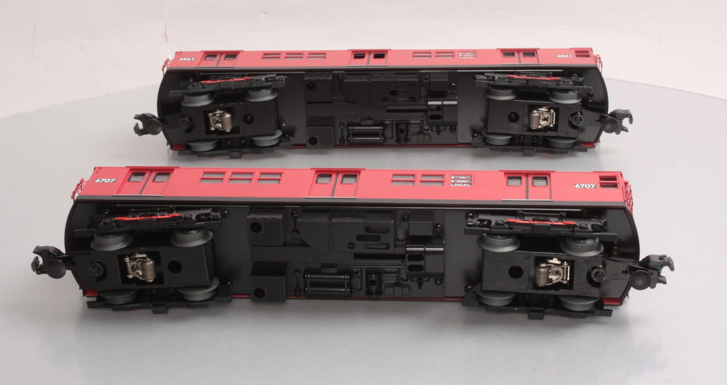 MTH 30-2392-3 O MTA - Redbird R-17 Subway Add-On Non Powered Set (Set of 2) LN/Box