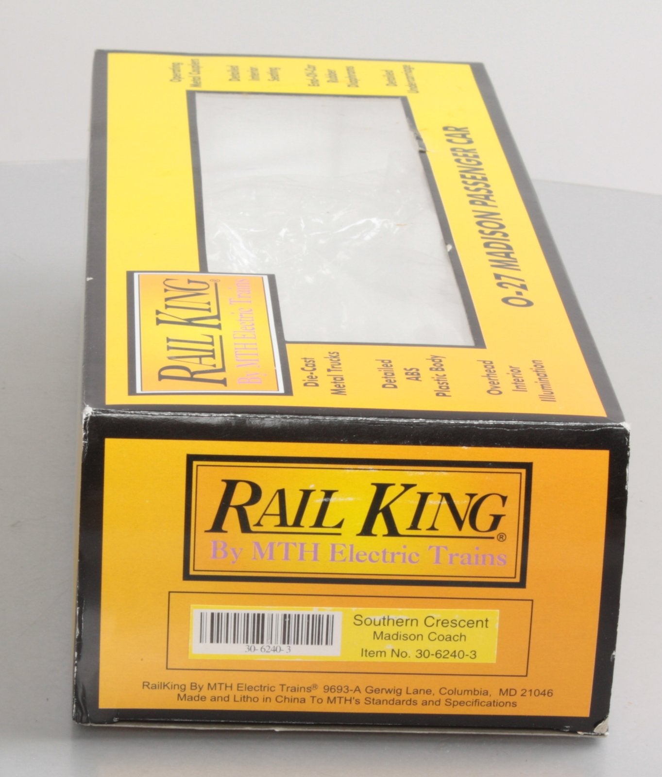 MTH 30-6240-3 O Southern Crescent  "Robert F. Hoke" Madison Coach Car NIB