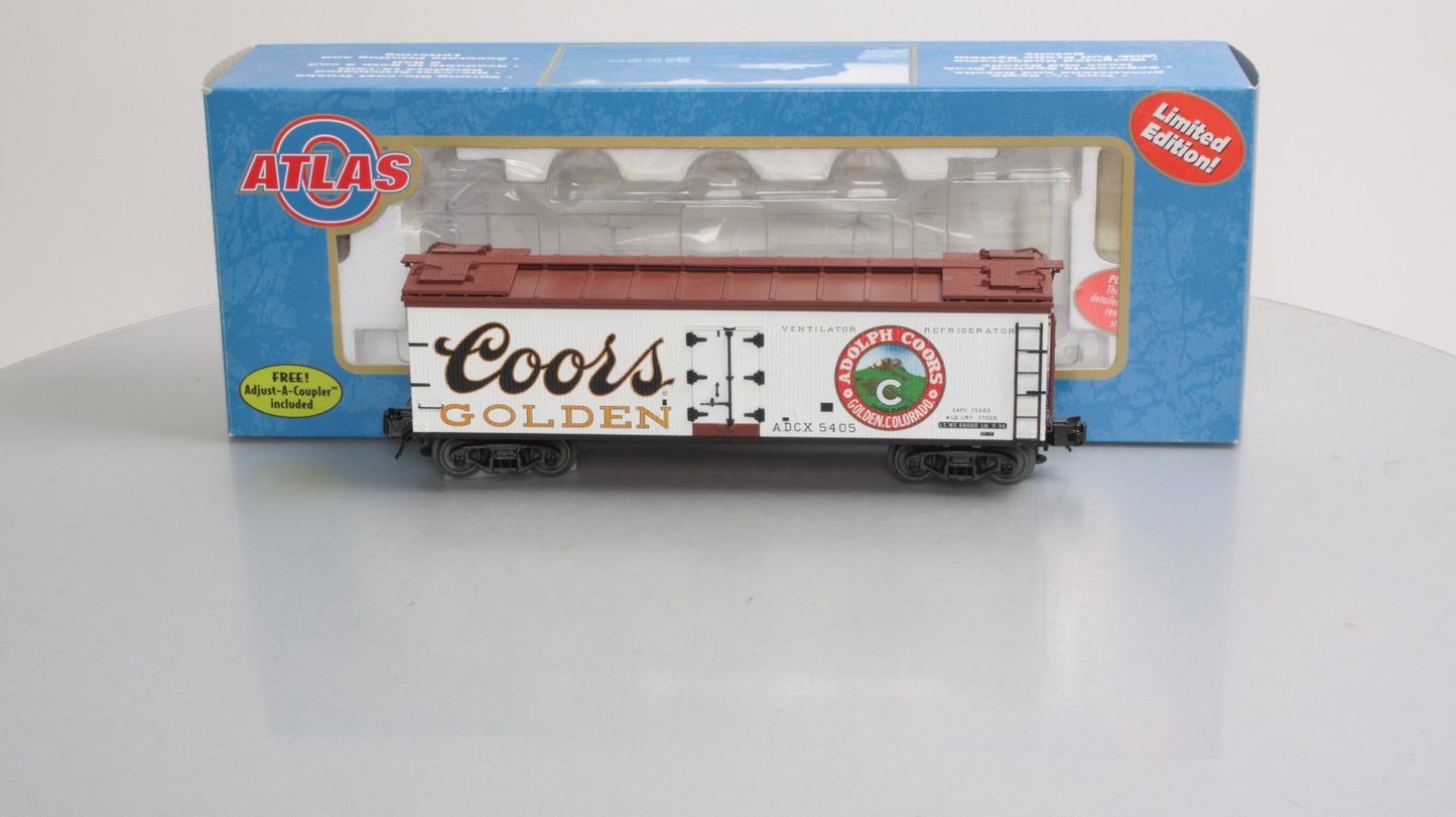 Atlas 8141-1 O Coors Beer Reefer Car #5405 LN/Box