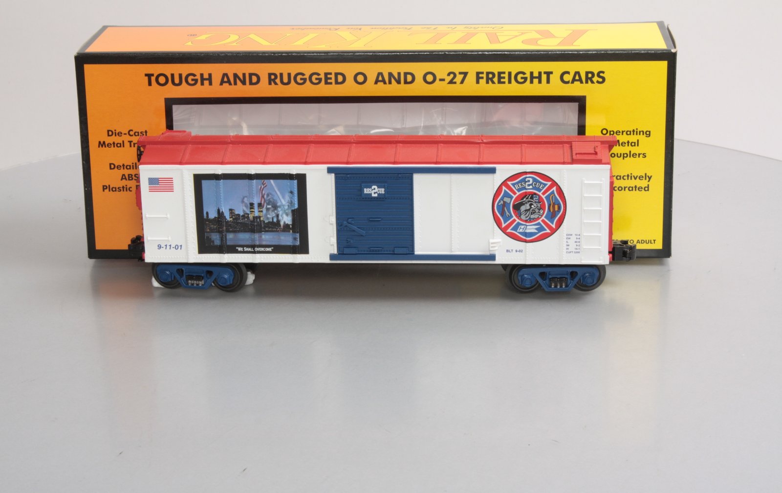 MTH 30-74087 O Gauge Rescue 2 - NY Skyline Boxcar LN/Box