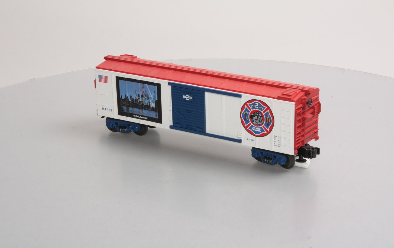 MTH 30-74087 O Gauge Rescue 2 - NY Skyline Boxcar LN/Box
