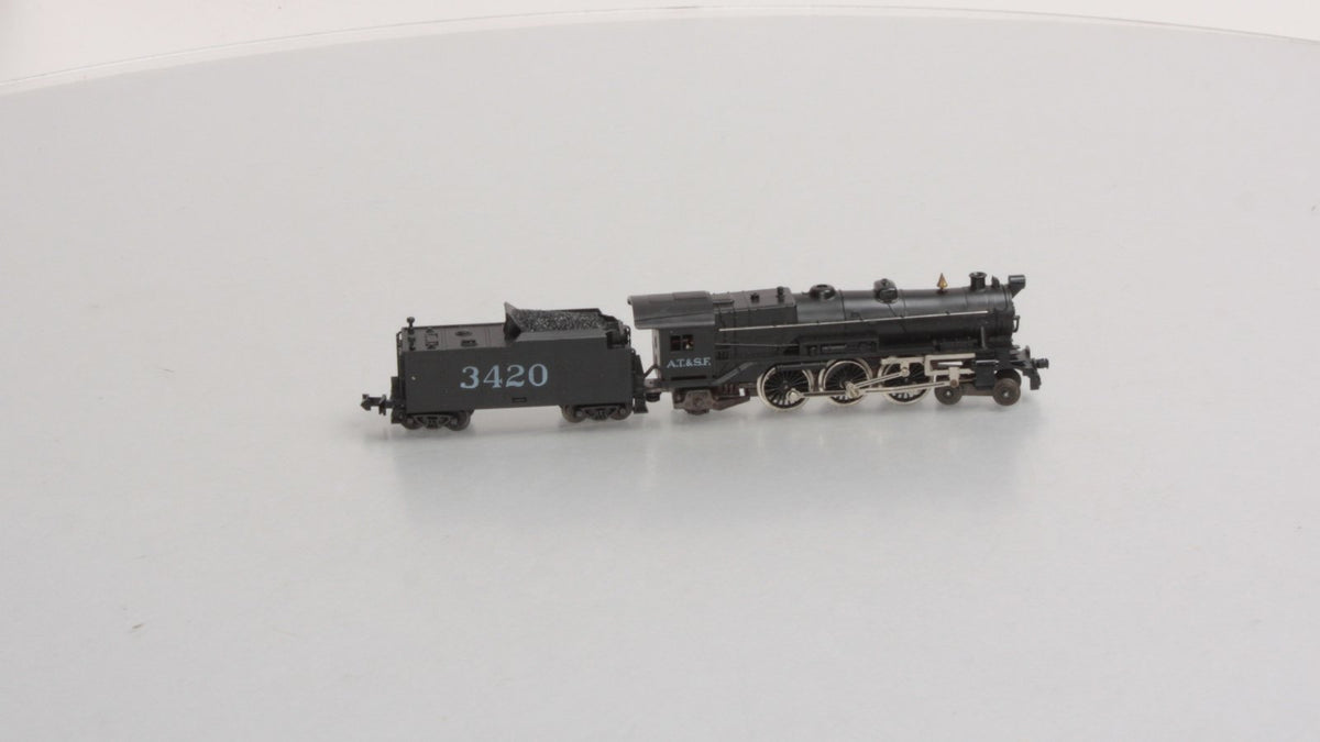 Minitrix 2990 N Scale AT&SF 4-6-2 Steam Locomotive & Tender #3420 LN/Box