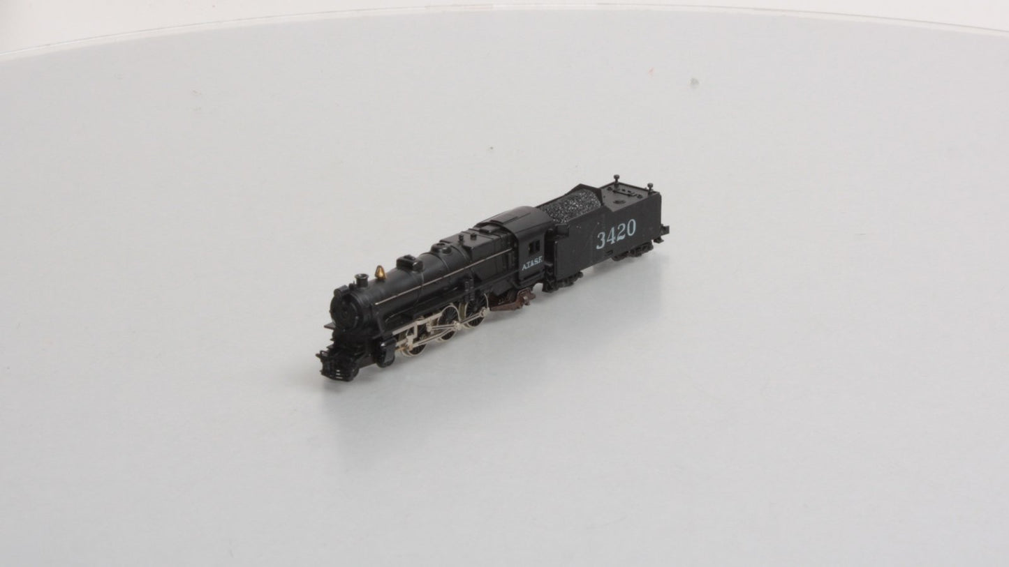 Minitrix 2990 N Scale AT&SF 4-6-2 Steam Locomotive & Tender #3420 LN/Box