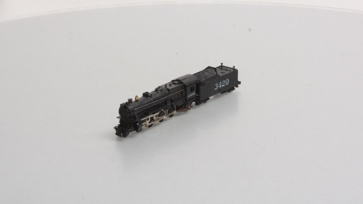 Minitrix 2990 N Scale AT&SF 4-6-2 Steam Locomotive & Tender #3420 LN/Box