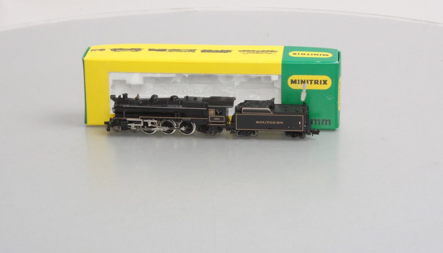 Minitrix 2991 N Scale Southern 4-6-2 Steam Locomotive & Tender #1384 LN/Box