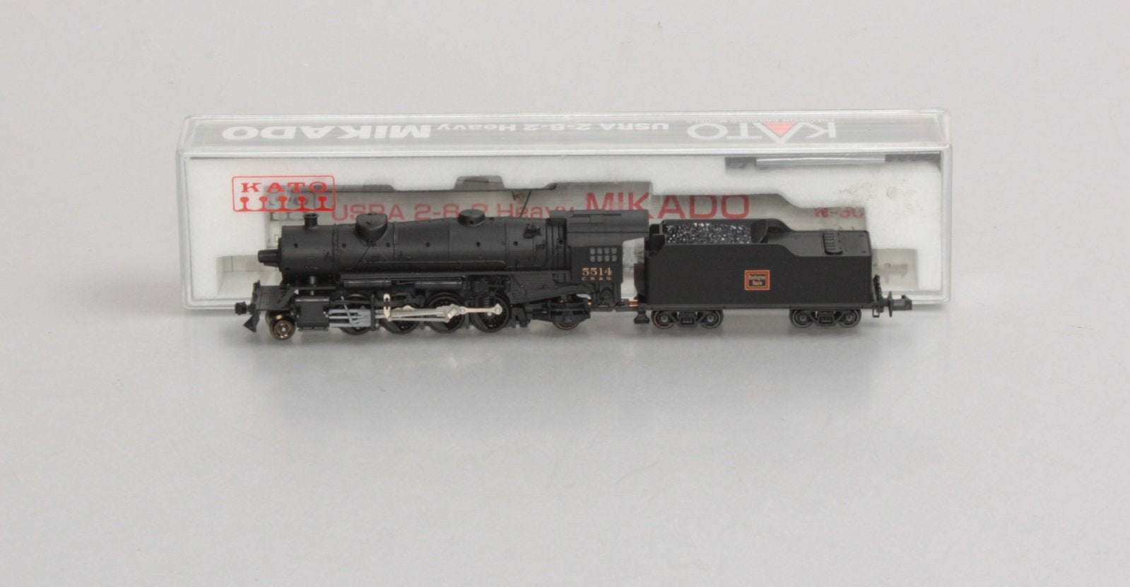 Kato 126-0106 N Scale CB&Q 2-8-2 Heavy Mikado Steam Locomotive