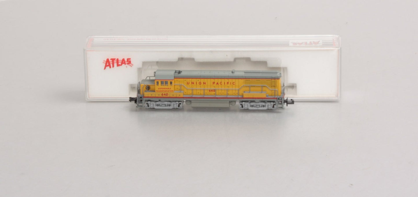 Atlas 4453 N Scale Union Pacific GE U25B Phase II A Diesel Locomotive #640 EX/Box