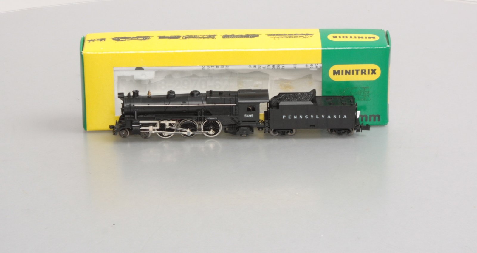 Minitrix 2970 N Scale Pennsylvania Railroad 4-6-2 Locomotive & Tender #5495 LN/Box