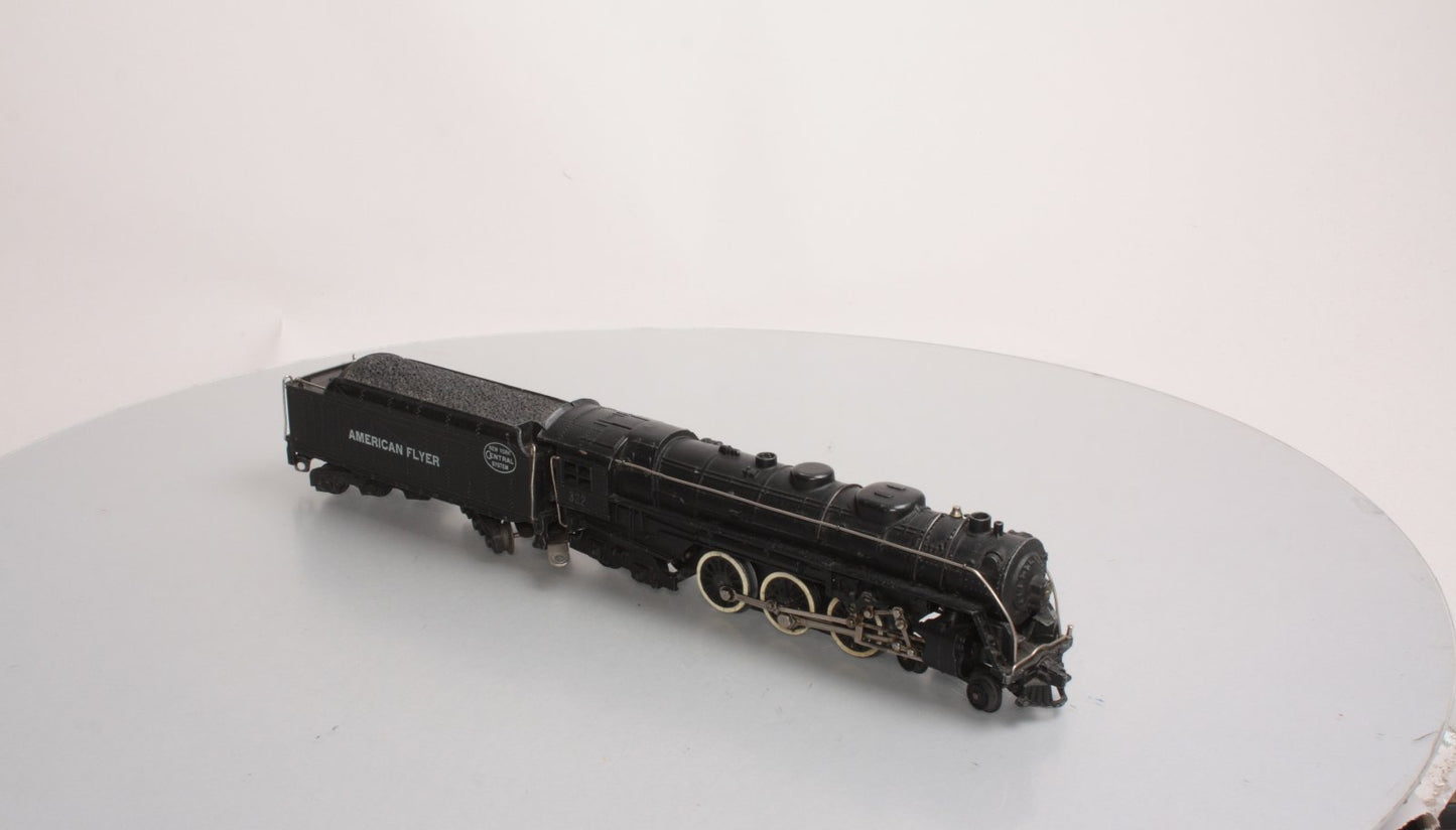 American Flyer 322 Vintage S NYC 4-6-4 Hudson Steam Locomotive & Tender VG