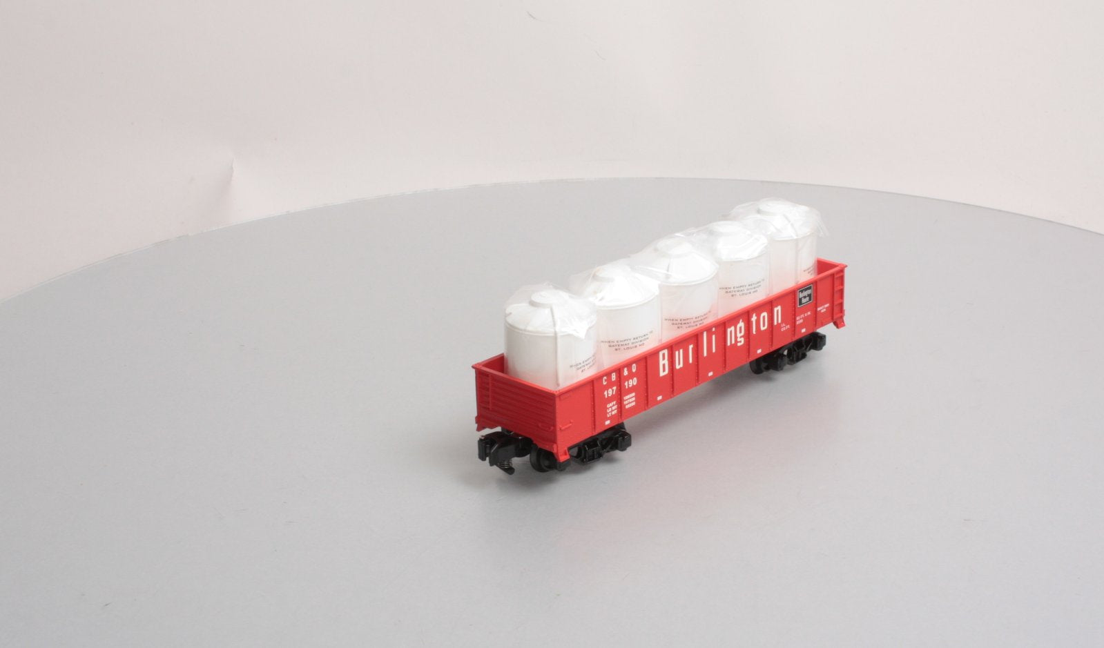 American Flyer 6-48525 S Scale Burlington Northern Gondola With Cannisters LN/Box
