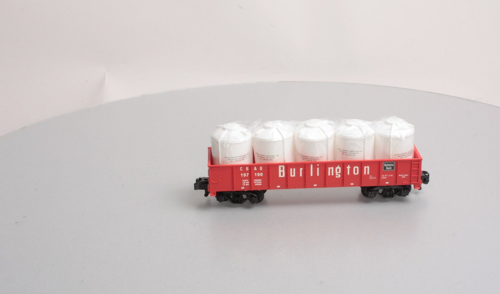 American Flyer 6-48525 S Scale Burlington Northern Gondola With Cannisters LN/Box