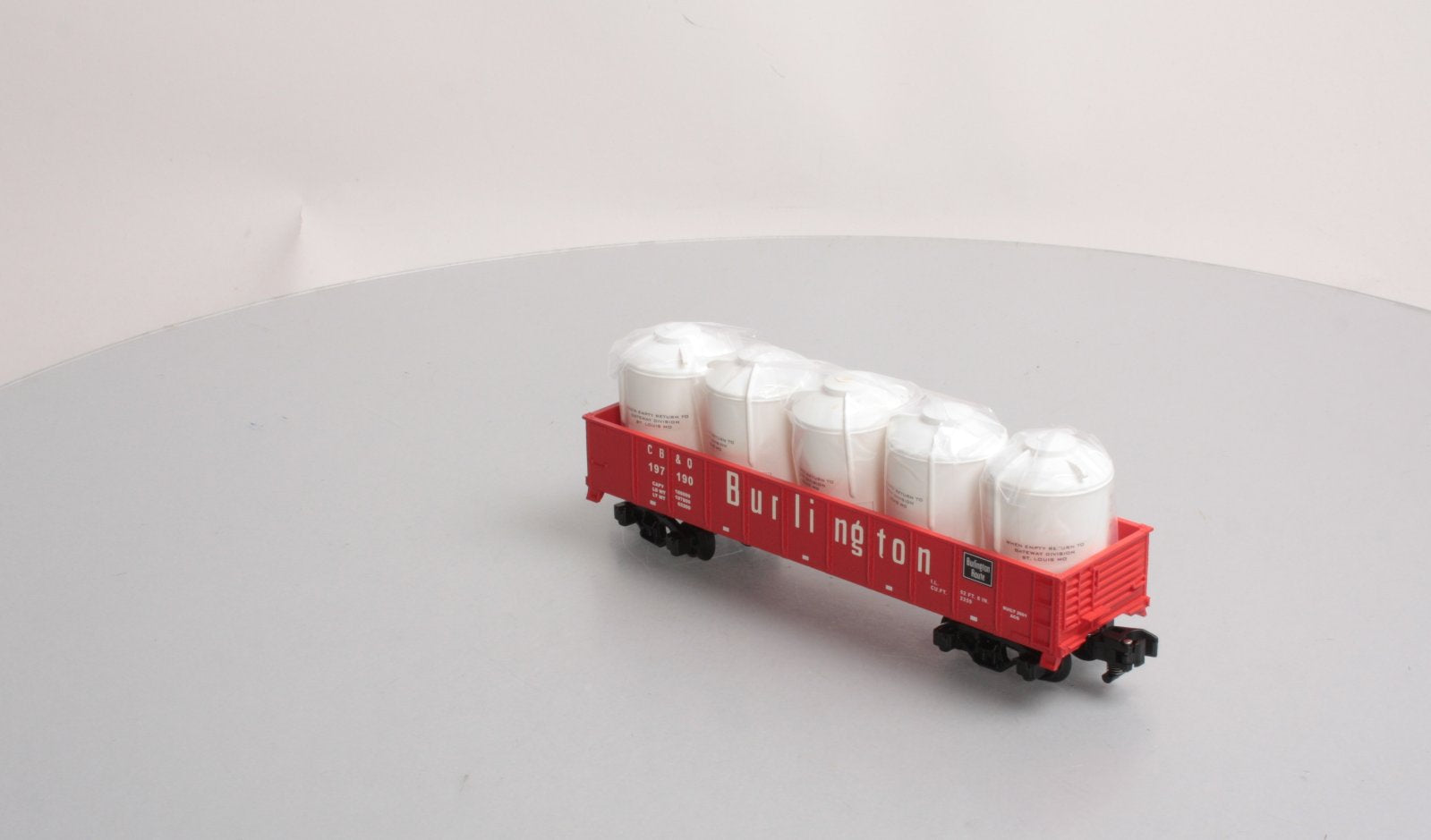 American Flyer 6-48525 S Scale Burlington Northern Gondola With Cannisters LN/Box