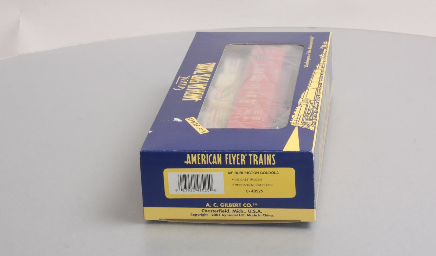 American Flyer 6-48525 S Scale Burlington Northern Gondola With Cannisters LN/Box