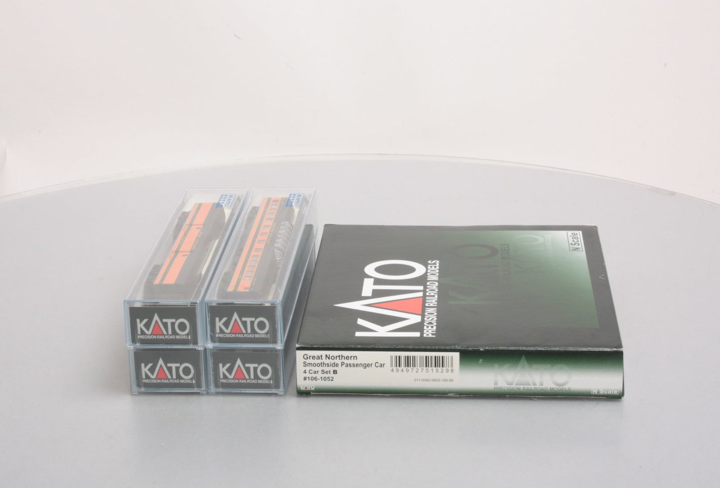 Kato 106-1052 N Scale Great Northern Smoothside Passenger 4-Car Set (Set B) LN/Box