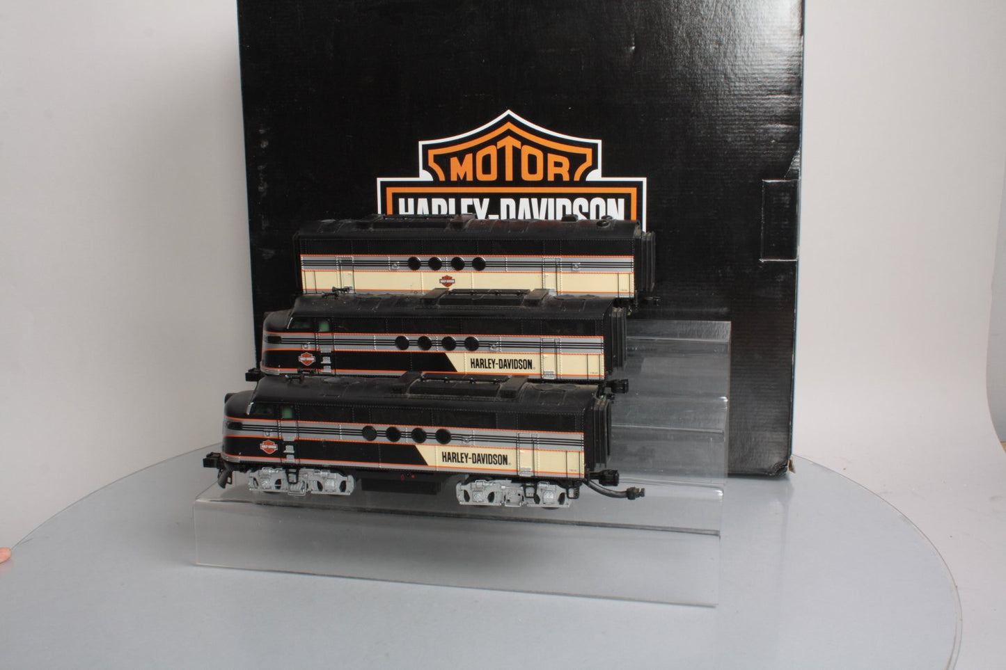 MTH 20-2563-1 O Harley-Davidson FT ABA Diesel Loco Set w/PS2 #1903A/1903C/1903B NIB