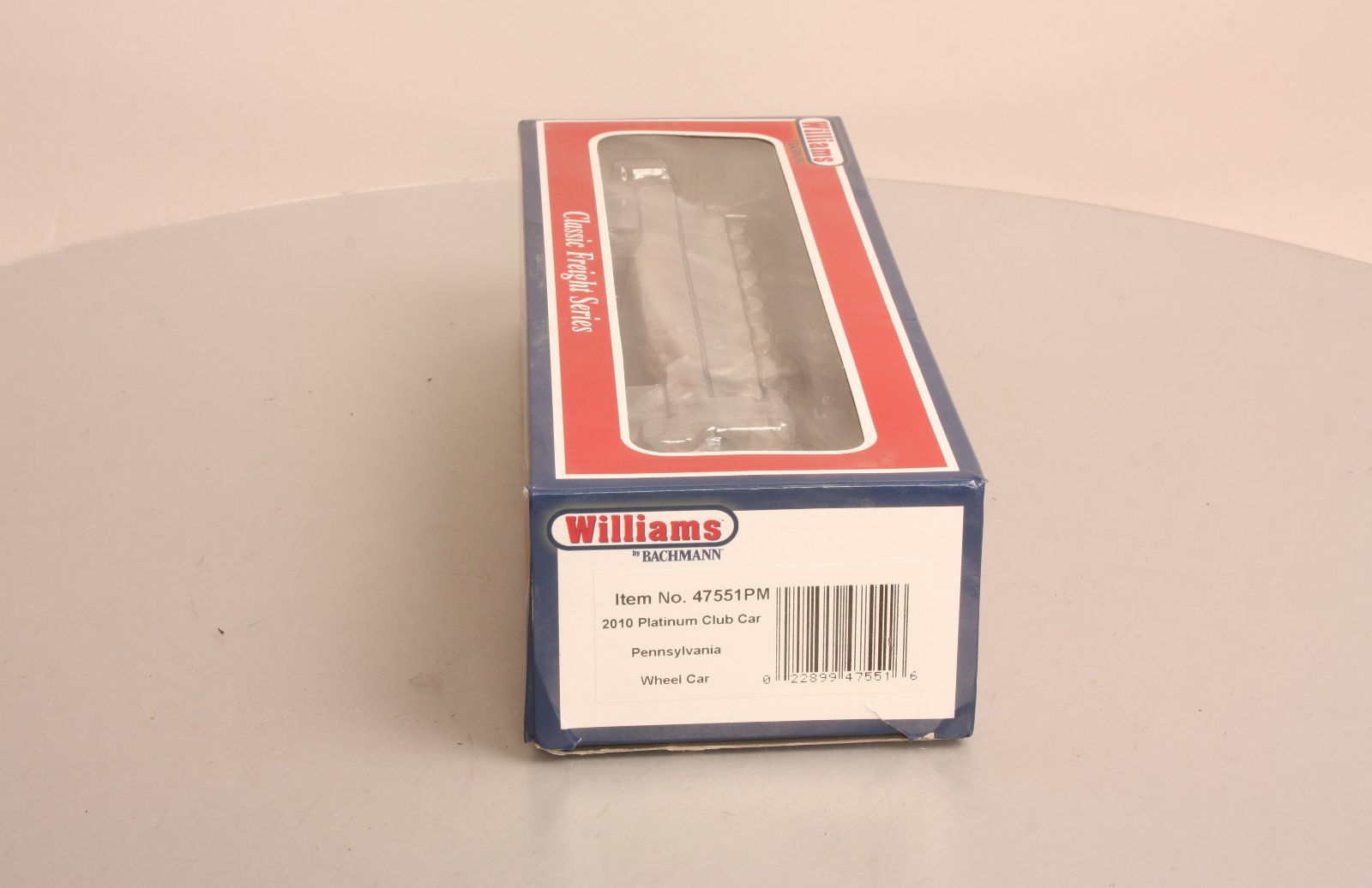 Williams 47551PM O Gauge Pennsylvania Wheel Car 2010 Platinum Club Car LN/Box
