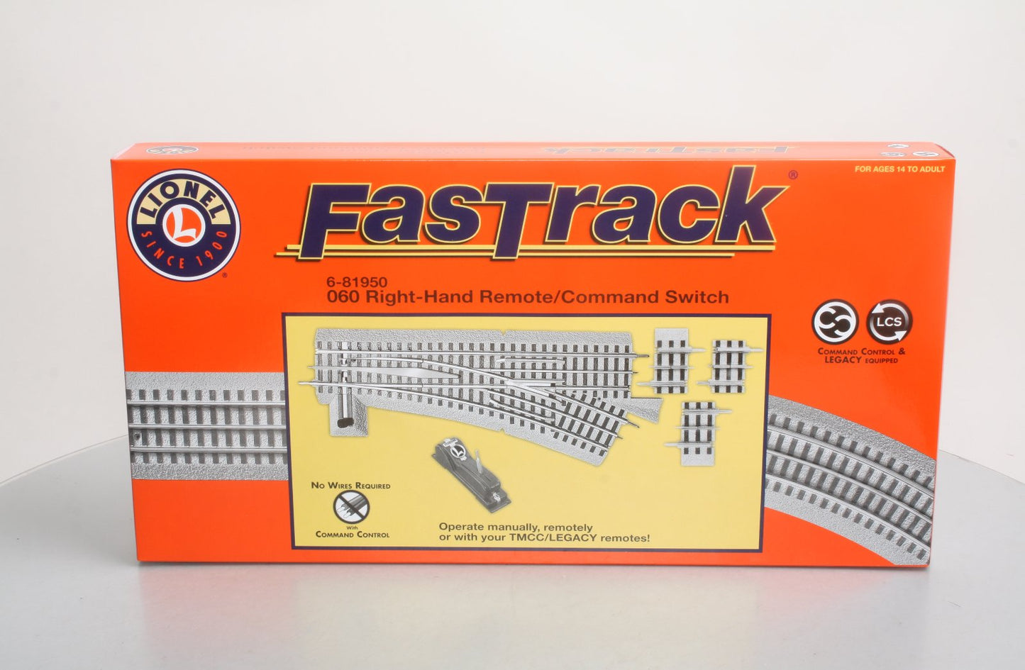 Lionel 6-81950 O O60 FasTrack Remote Right Hand Remote Command Switch Turnout