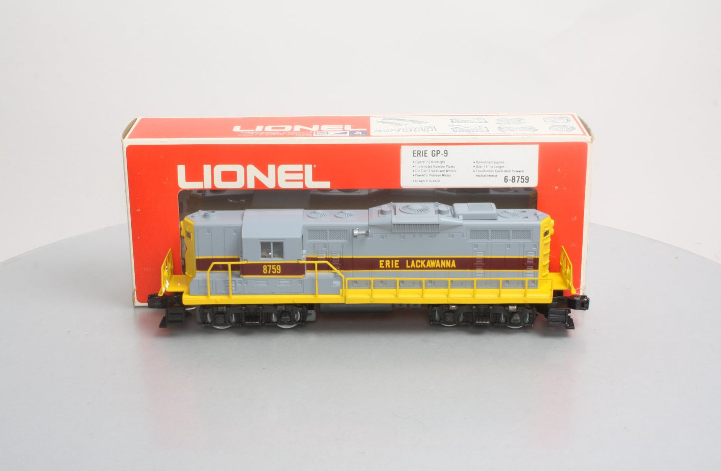 Lionel 6-8759 O Gauge Erie Lackawanna GP-9 Powered Diesel Locomotive LN/Box
