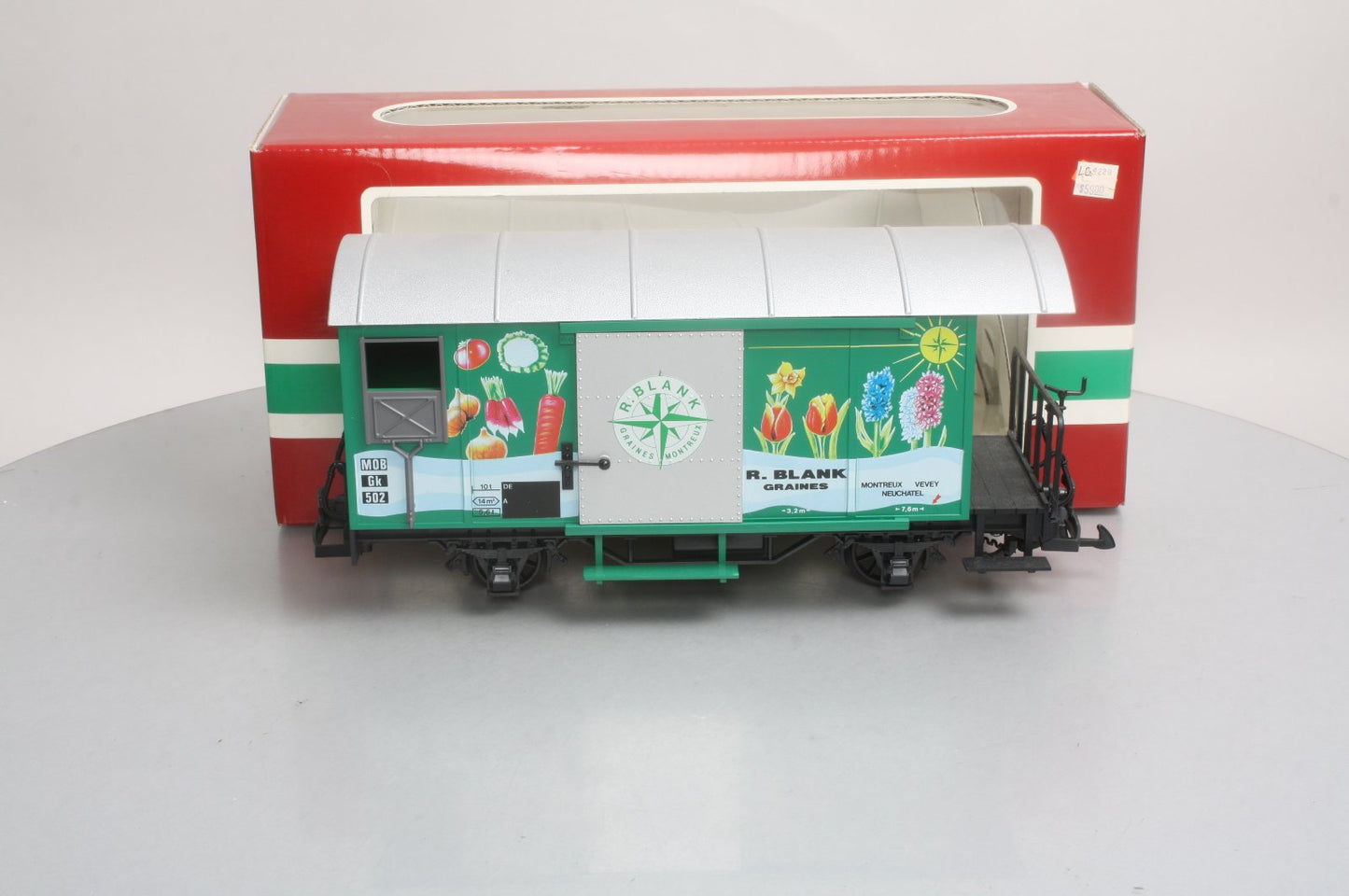 LGB 4128 G Scale R. Blank Graines End Car LN/Box