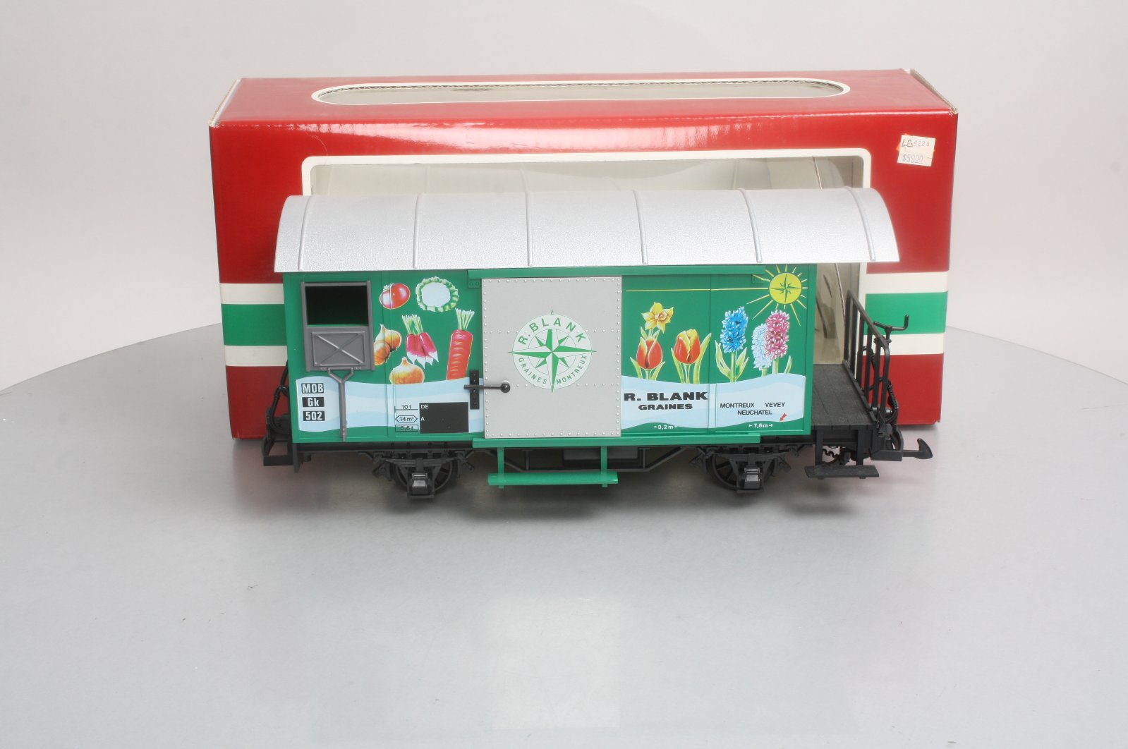 LGB 4128 G Scale R. Blank Graines End Car LN/Box