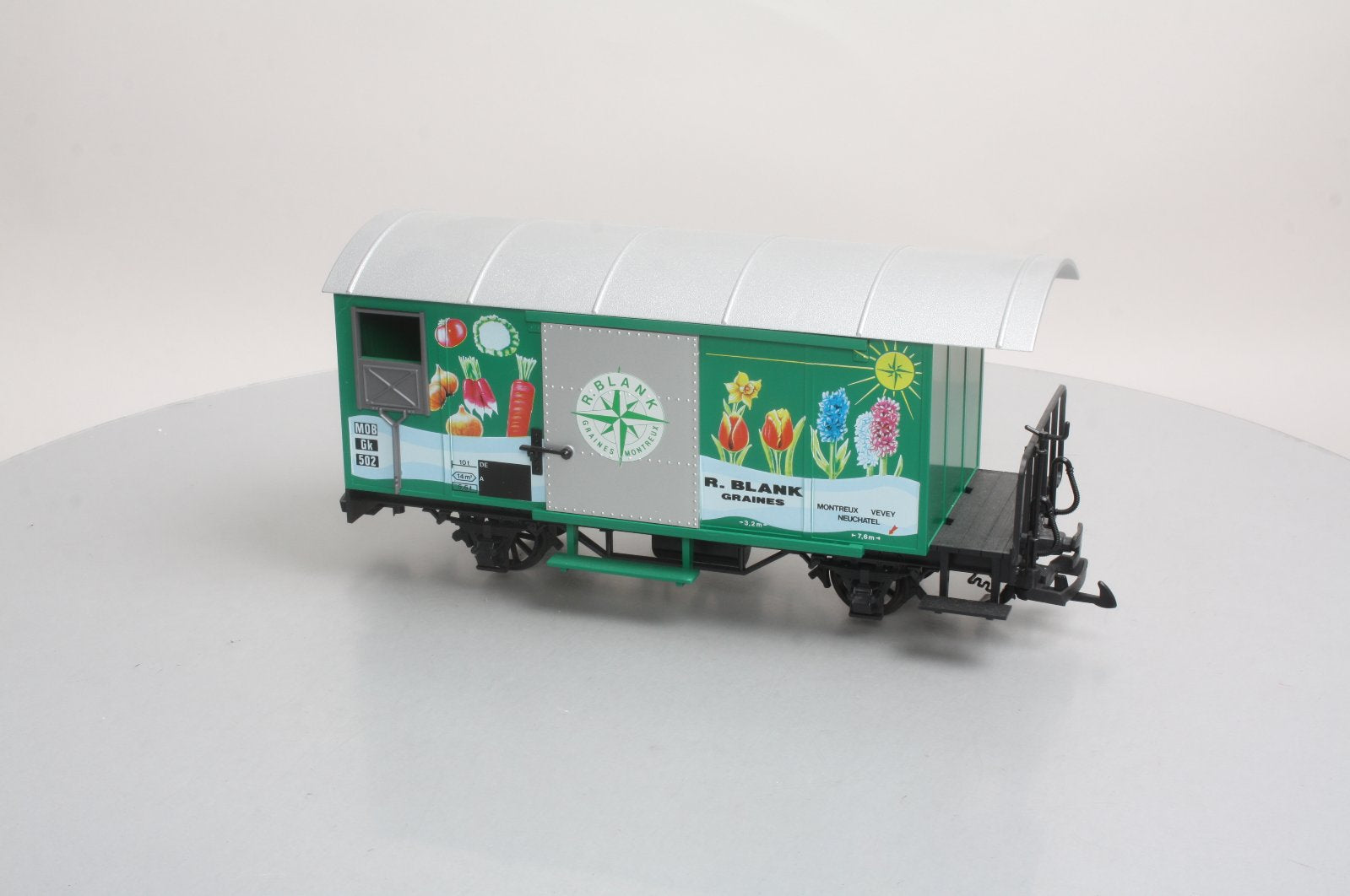 LGB 4128 G Scale R. Blank Graines End Car LN/Box