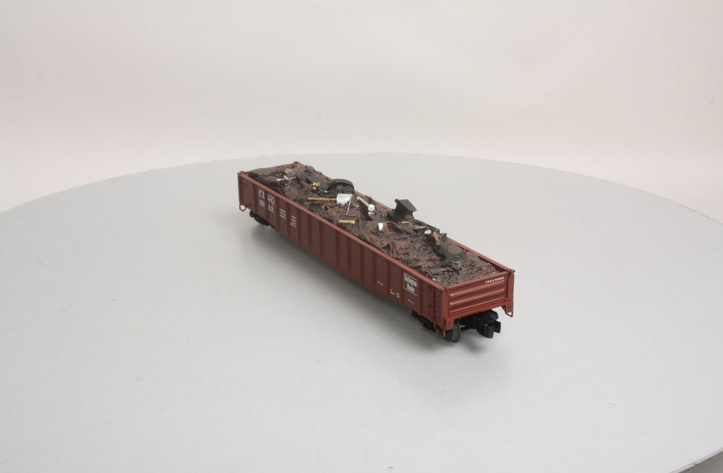 Lionel 6-82863 O Chicago, Burlington & Quincey 52'6" Gondola with Load #8250