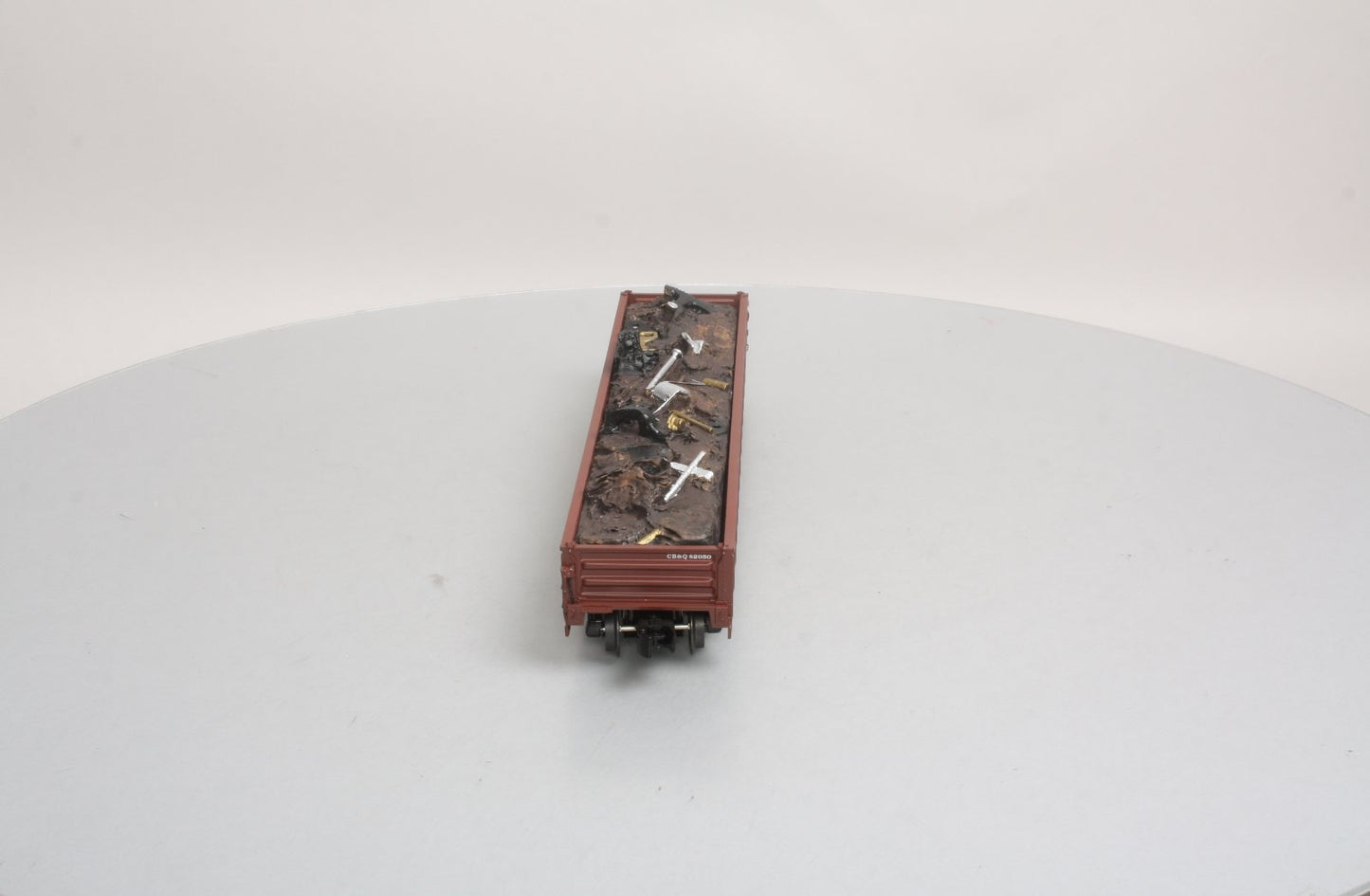 Lionel 6-82863 O Chicago, Burlington & Quincey 52'6" Gondola with Load #8250