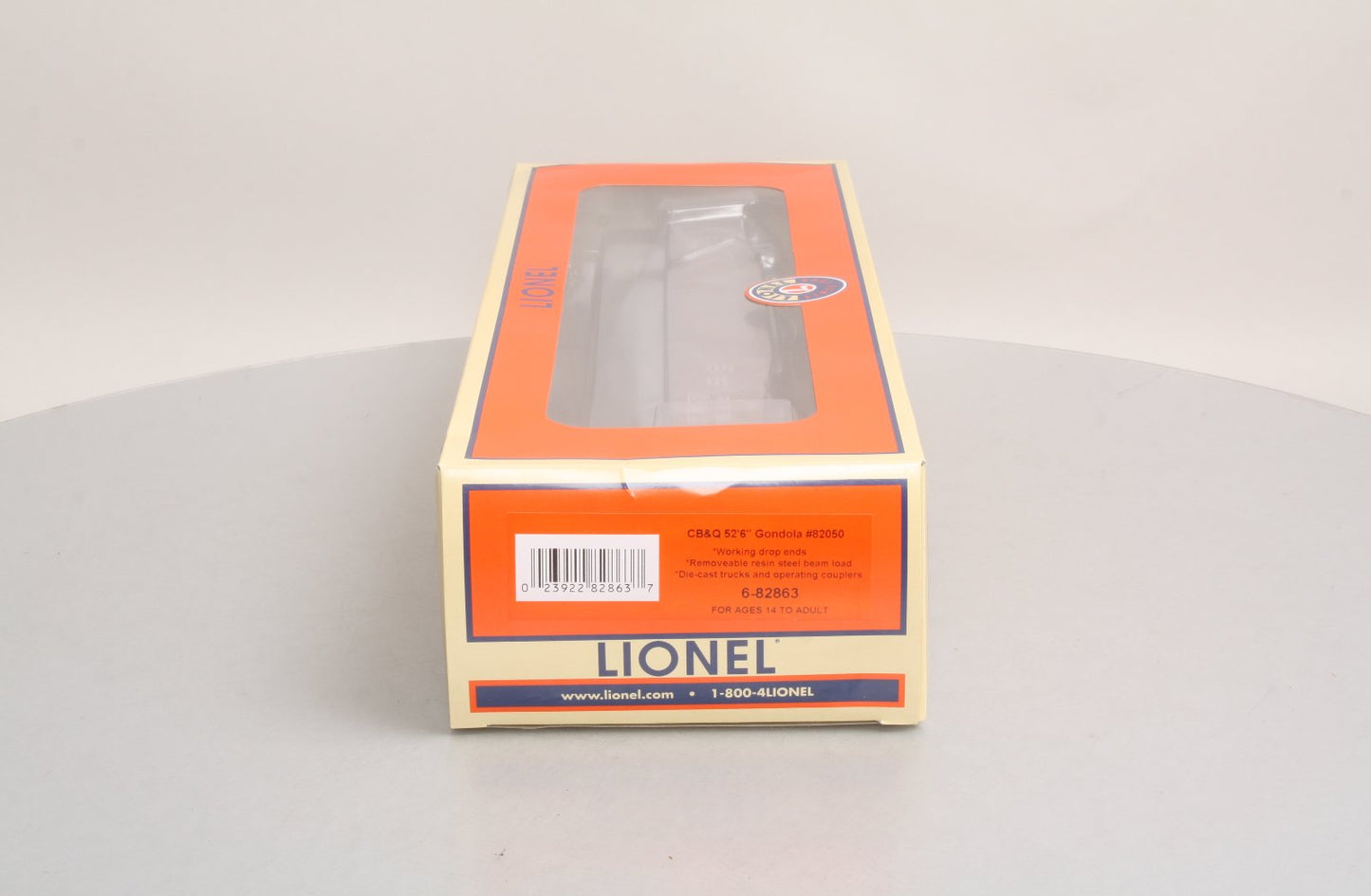 Lionel 6-82863 O Chicago, Burlington & Quincey 52'6" Gondola with Load #8250