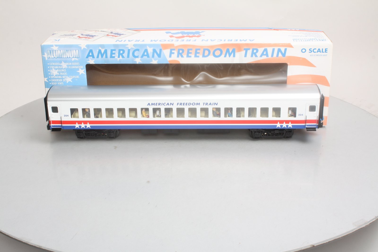 K-Line K4601-30204 American Freedom Train Extruded Aluminum Parlor Car #204 LN/Box