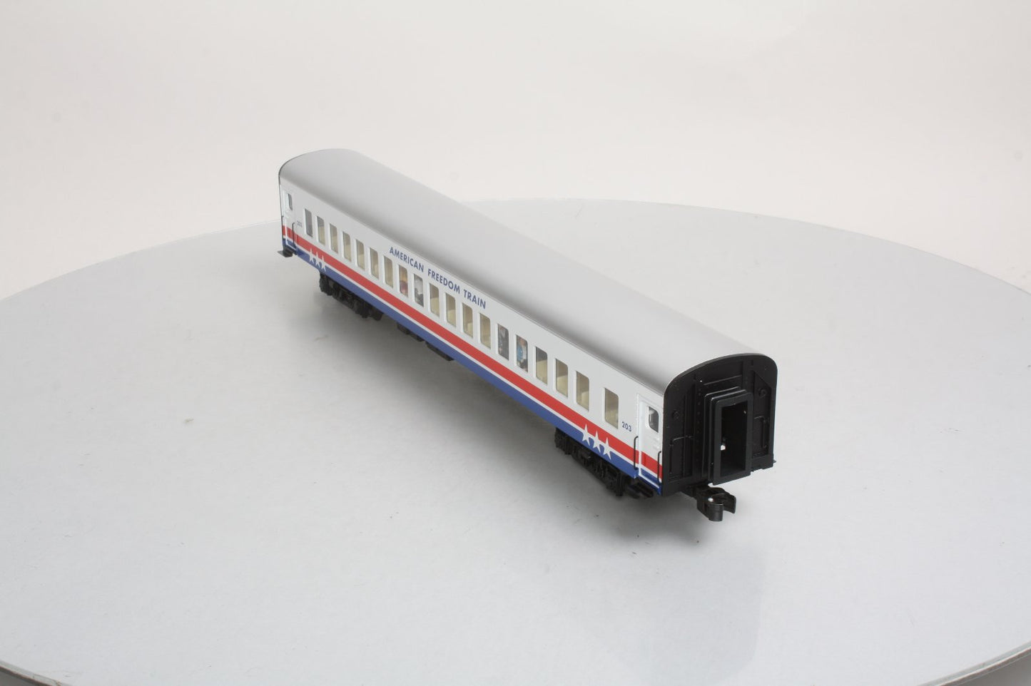 K-Line k4601-30203 O Gauge American Freedom Train 18" Aluminum Lounge Car #203 EX/Box