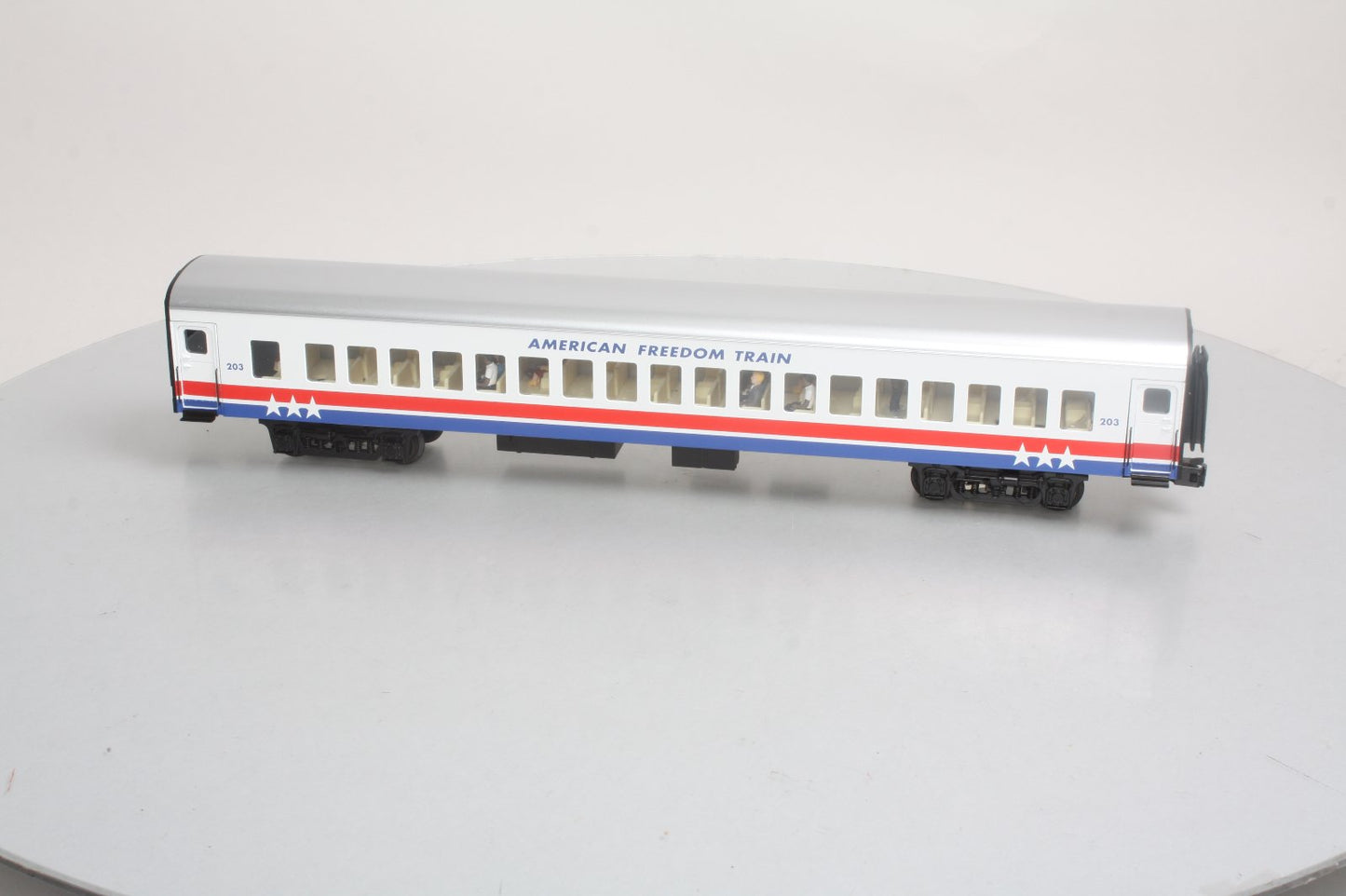 K-Line k4601-30203 O Gauge American Freedom Train 18" Aluminum Lounge Car #203 EX/Box