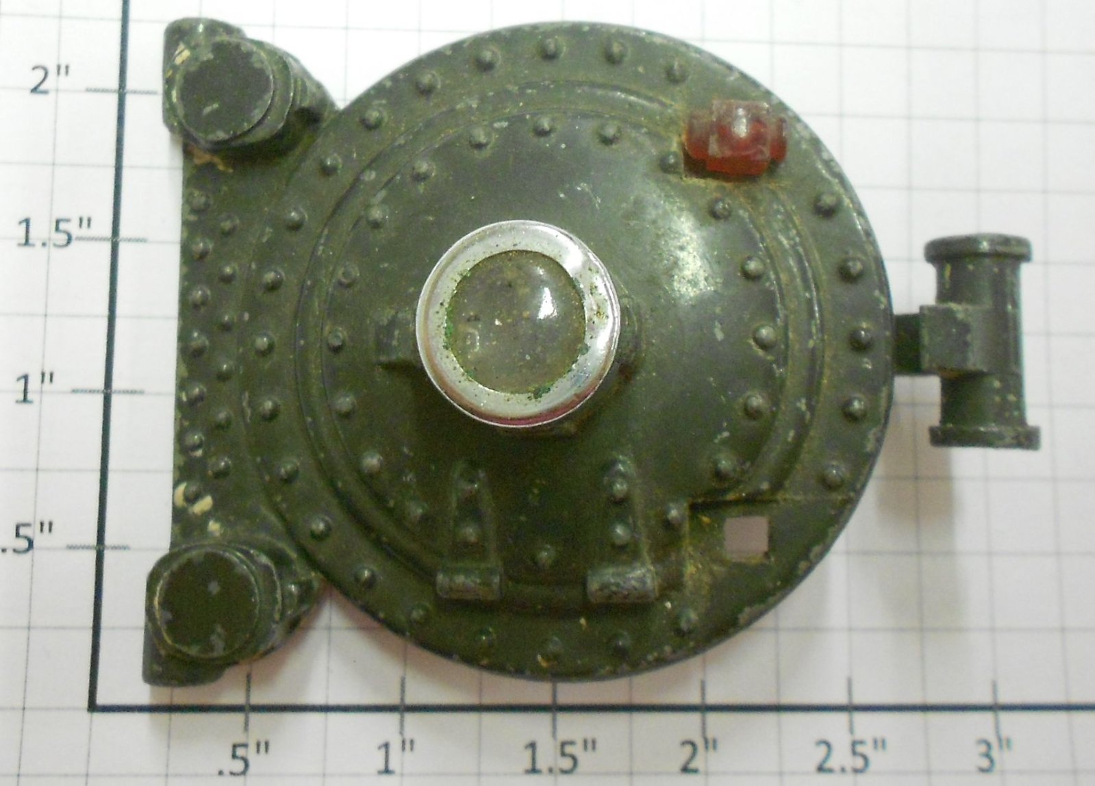 Lionel 261-2 O Gauge Gunmetal Boiler Front w/ Marker Lights & Latch