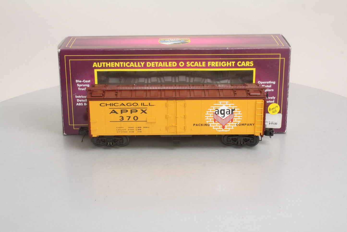 MTH 20-90224D Agar Packing Co Car#370 40' Steel Sided Reefer LN/Box