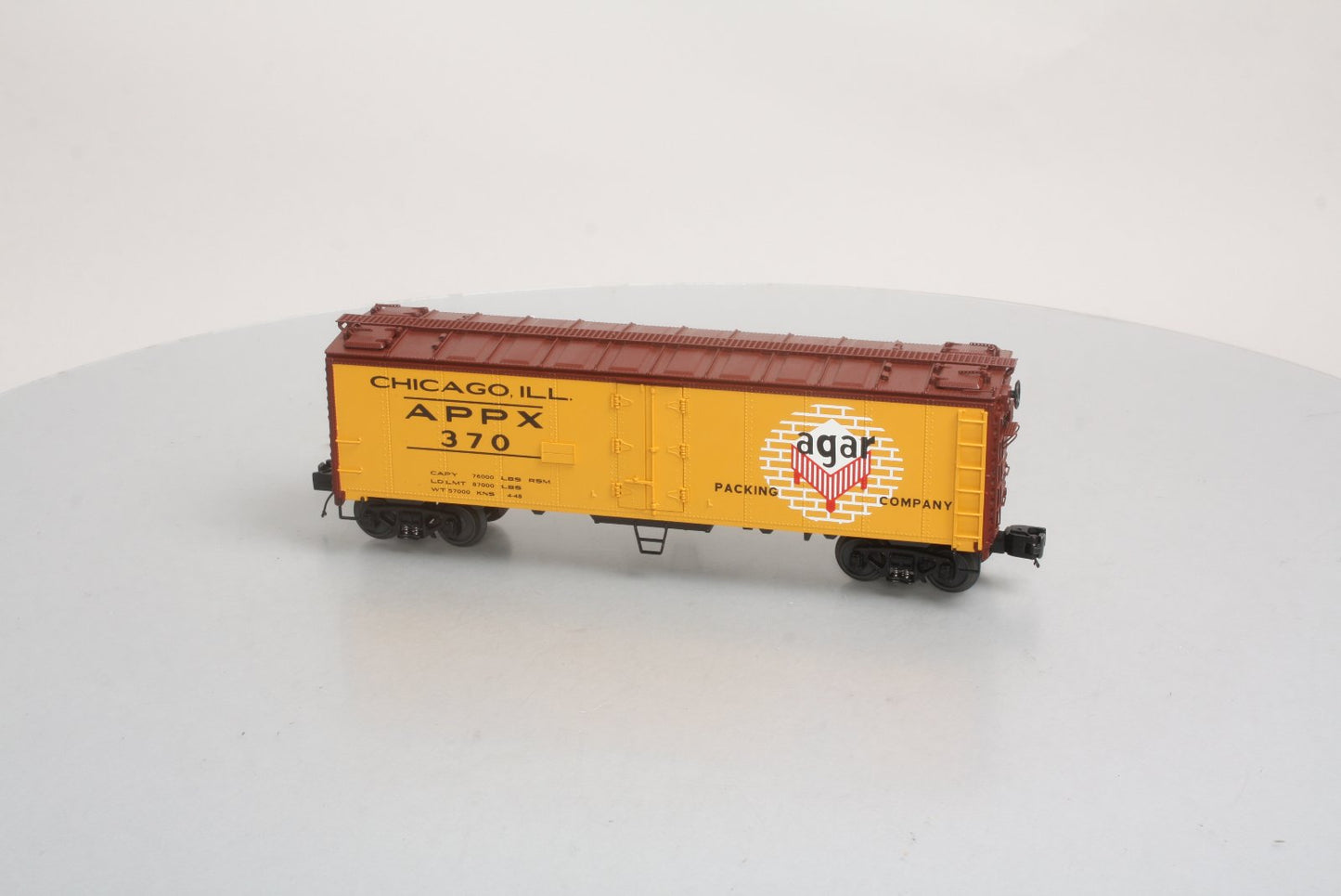 MTH 20-90224D Agar Packing Co Car#370 40' Steel Sided Reefer LN/Box