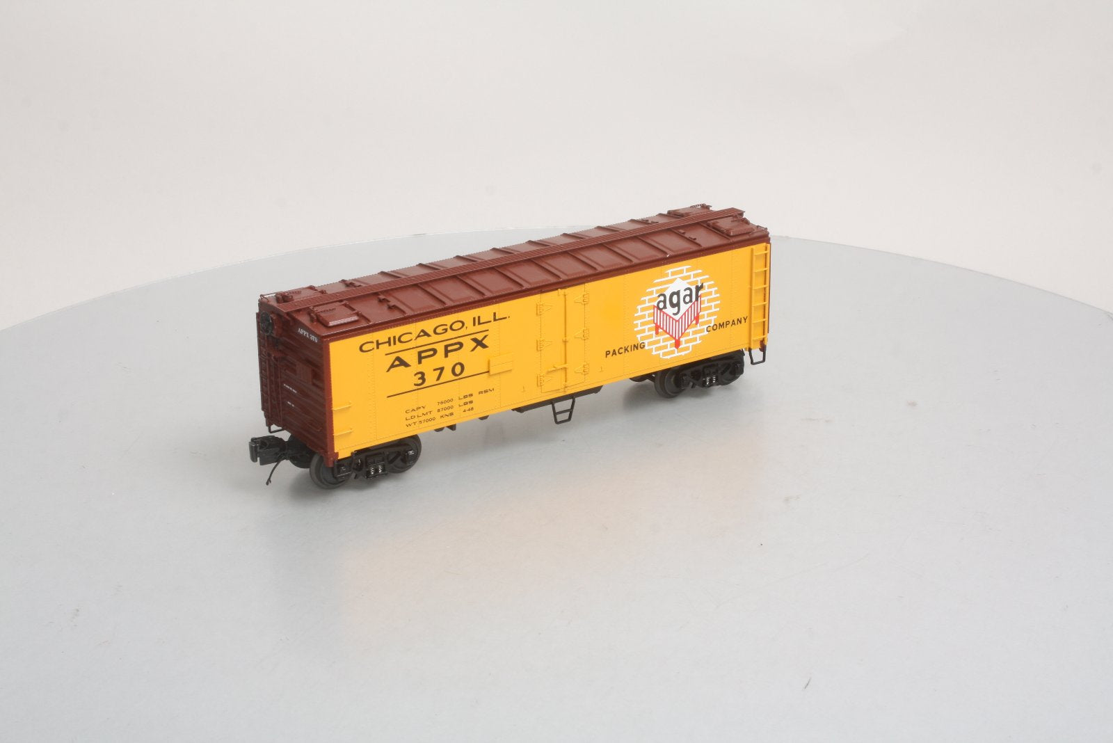 MTH 20-90224D Agar Packing Co Car#370 40' Steel Sided Reefer LN/Box