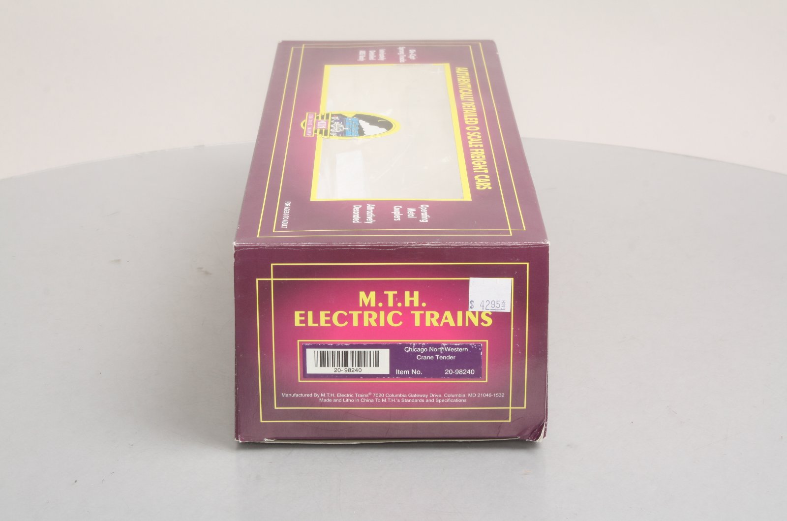 MTH 20-98240 O Gauge Chicago & North Western Crane Tender LN/Box