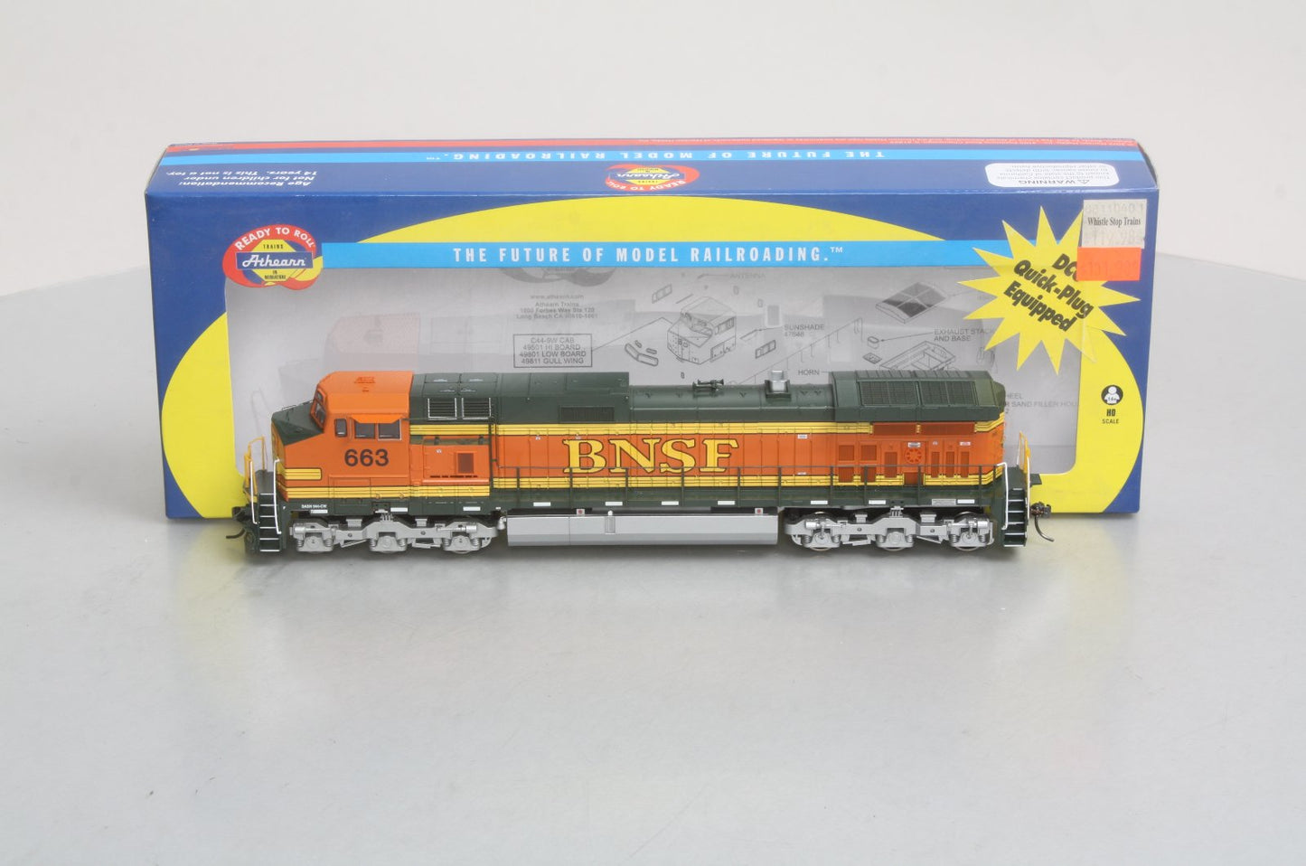 Athearn 77956 HO Scale BNSF "H2" Dash 9-44CW Diesel Locomotive LN/Box