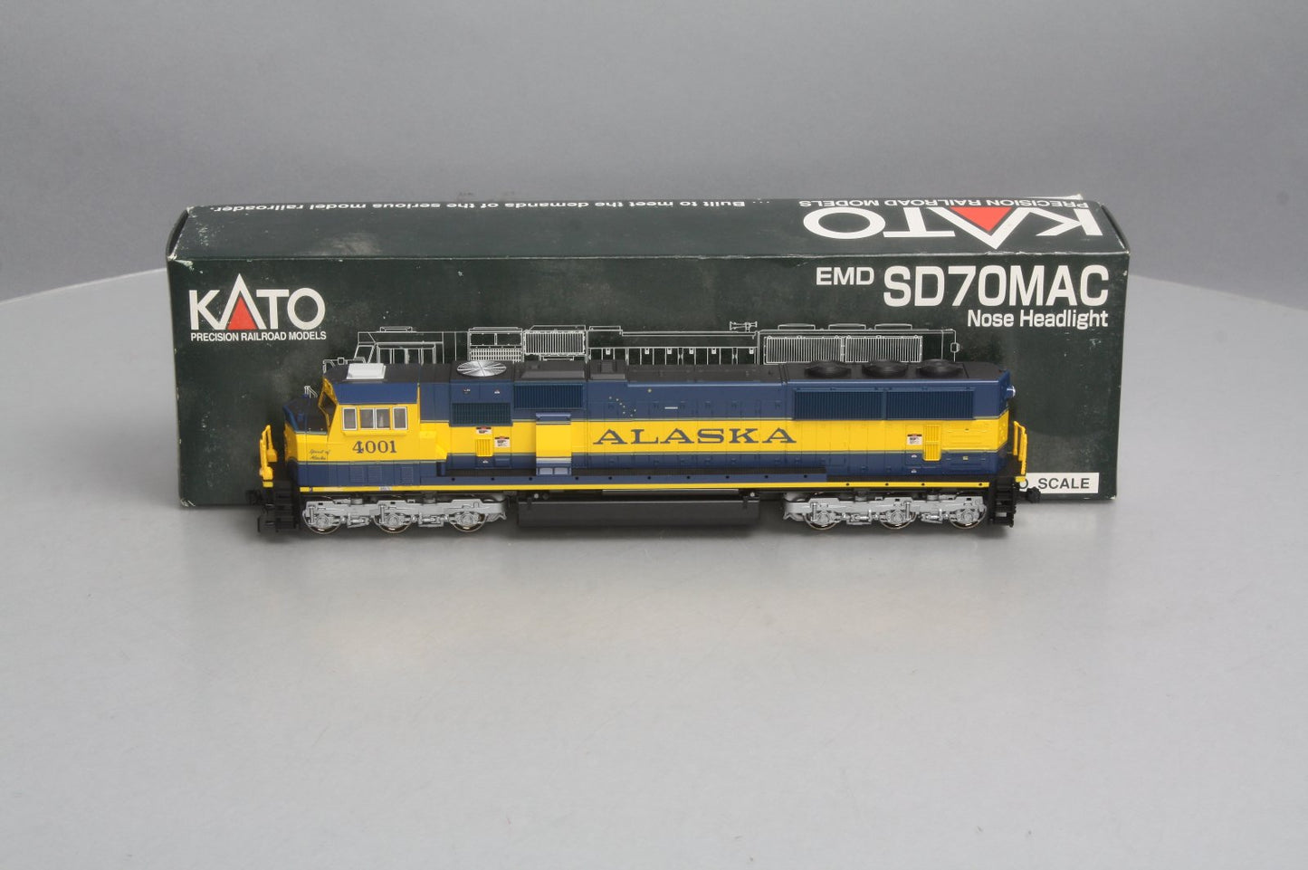 Kato 37-6453 HO Alaska SD70MAC Diesel Locomotive #4001 LN/Box