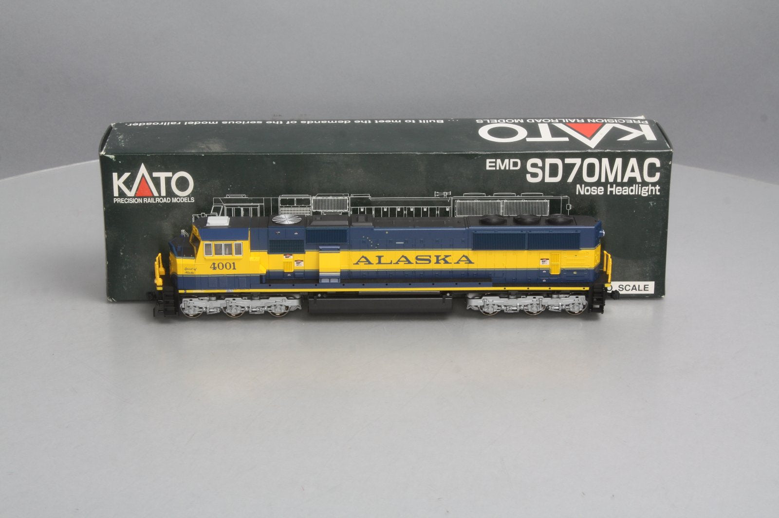 Kato 37-6453 HO Alaska SD70MAC Diesel Locomotive #4001 LN/Box