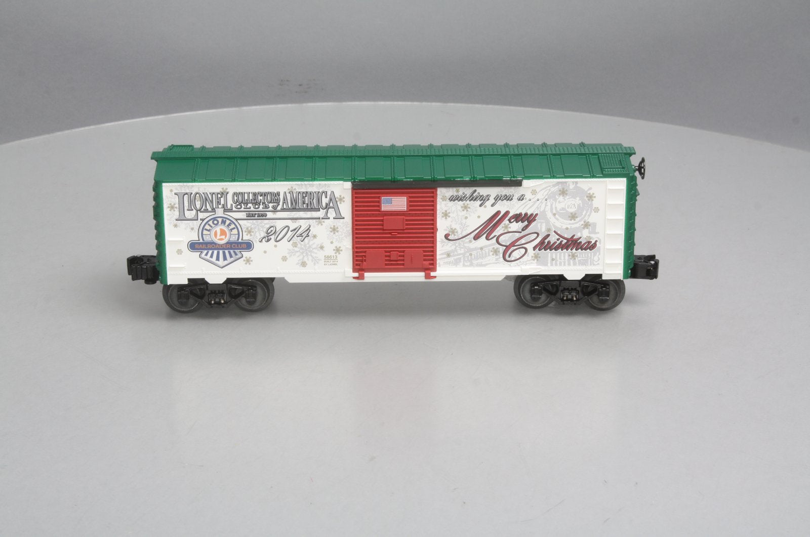 Lionel 6-58613 O Gauge LCCA/LRRC 2014 Christmas Boxcar LN/Box