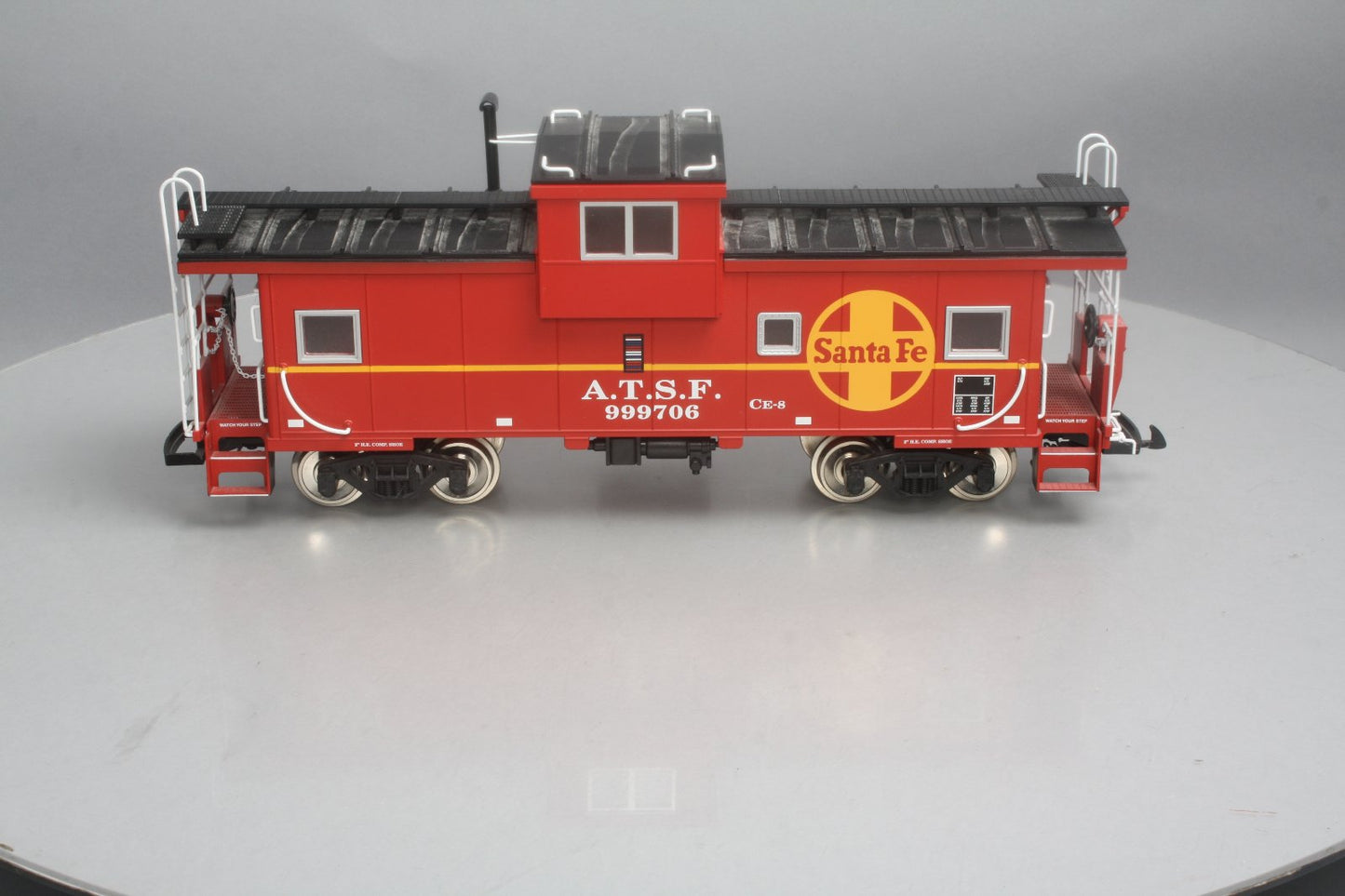 USA Trains R12101 G Santa Fe Extended Vision Caboose #999706 - Metal Wheels