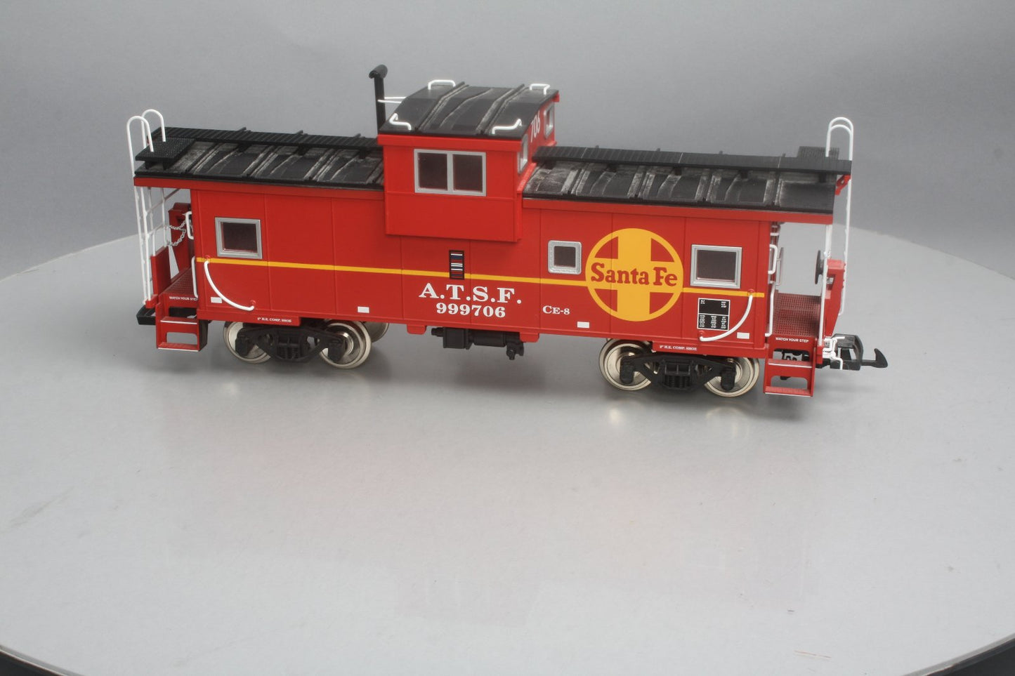 USA Trains R12101 G Santa Fe Extended Vision Caboose #999706 - Metal Wheels