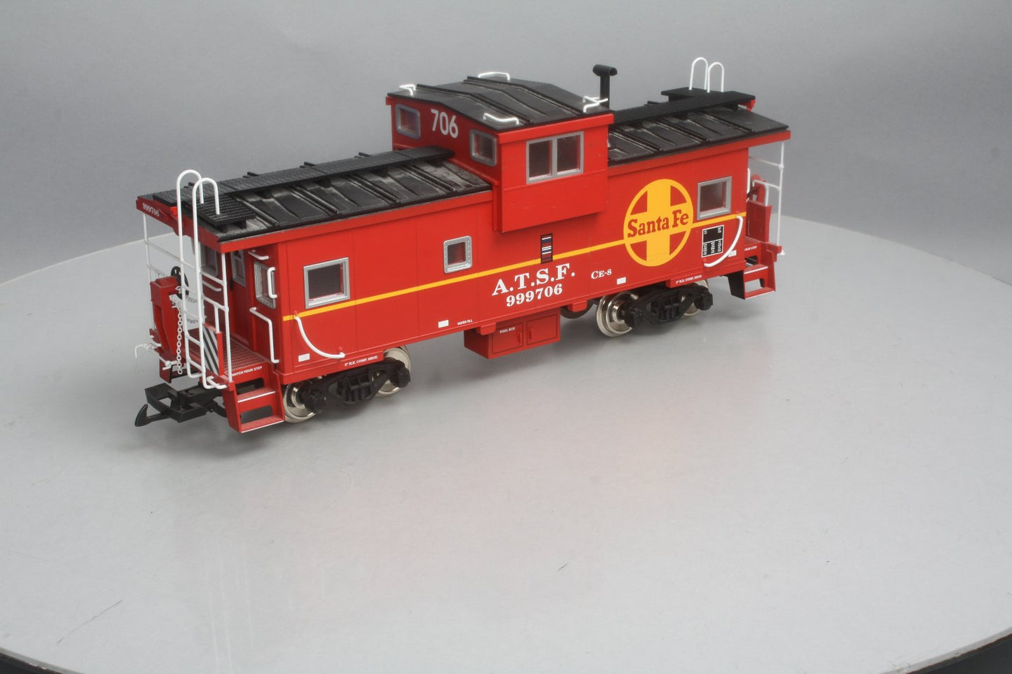 USA Trains R12101 G Santa Fe Extended Vision Caboose #999706 - Metal Wheels