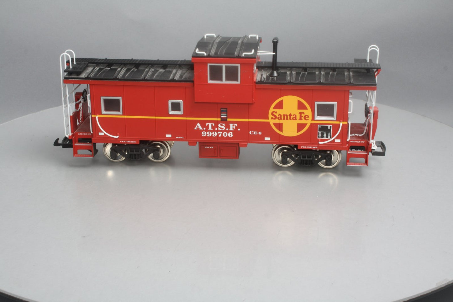 USA Trains R12101 G Santa Fe Extended Vision Caboose #999706 - Metal Wheels