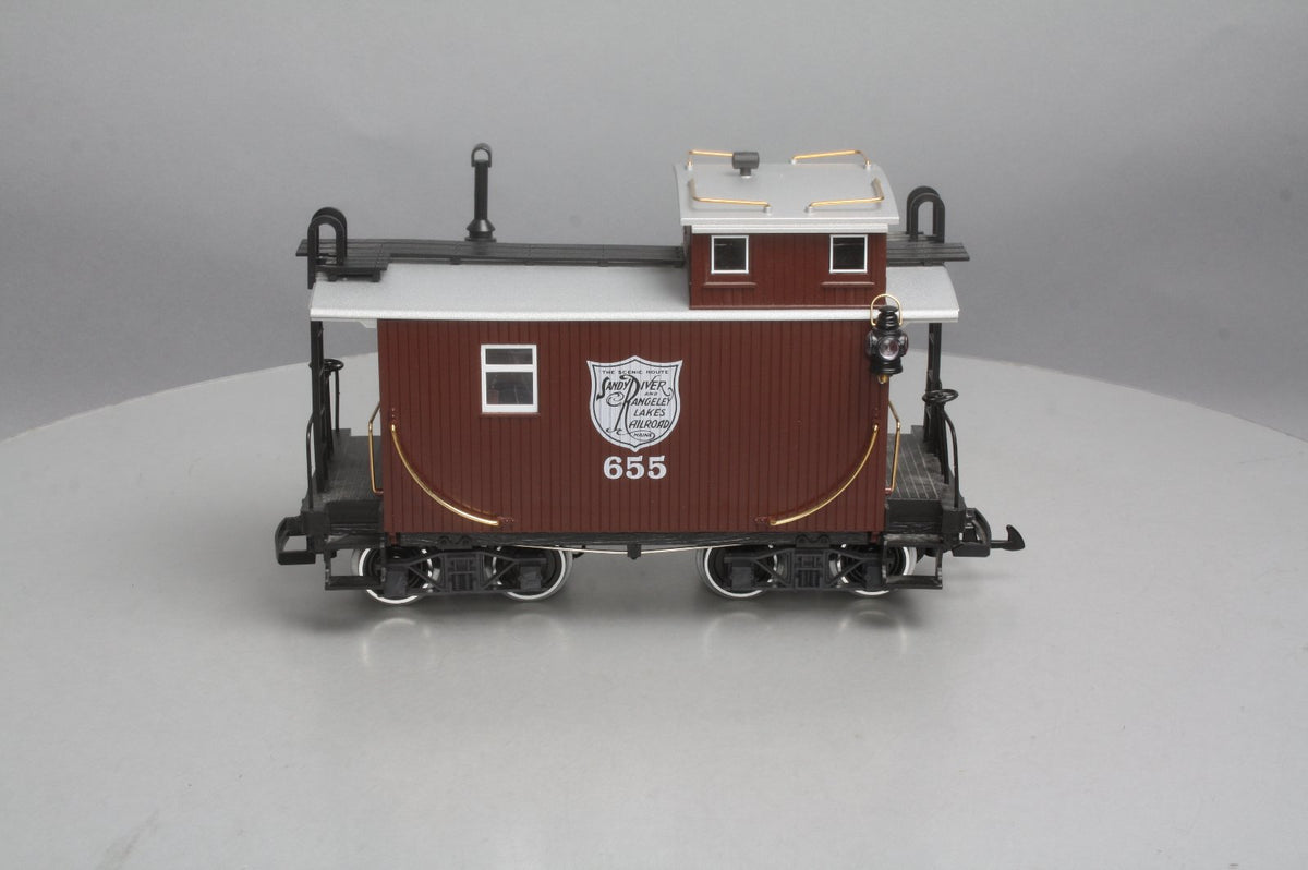 LGB 46655 G Scale Sandy River & Rangeley Lakes Railroad Caboose (Metal Wheels) LN/Box