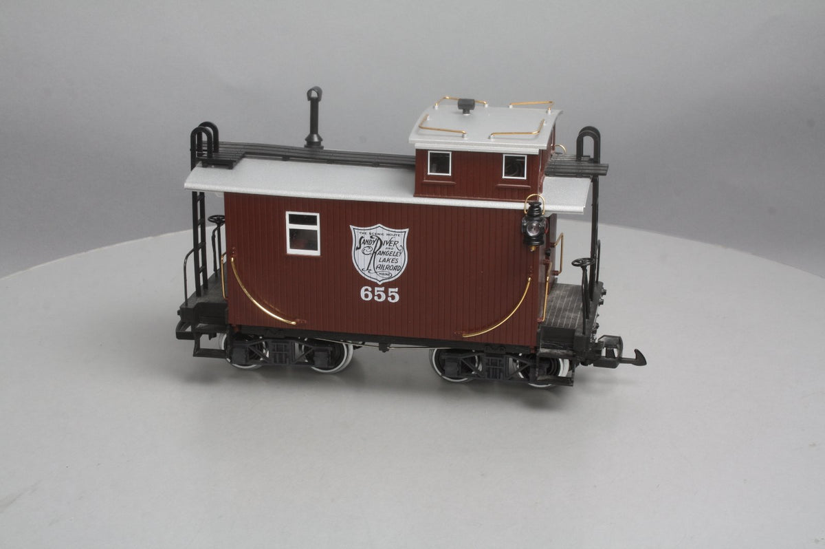 LGB 46655 G Scale Sandy River & Rangeley Lakes Railroad Caboose (Metal Wheels) LN/Box